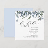 Elegant Dusty Blue Vrijgezellenfeest Kaart (Voorkant / Achterkant)