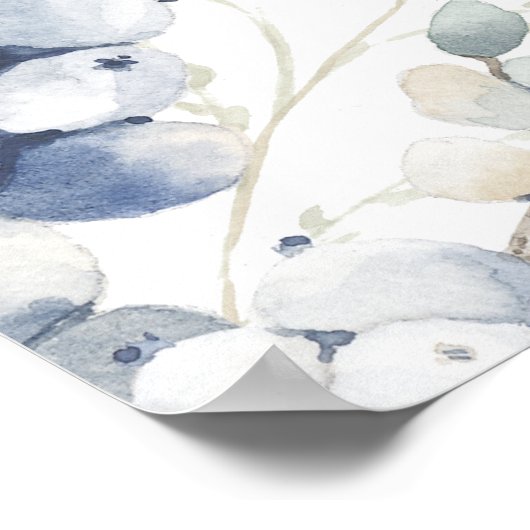 Elegant Dusty Blue Vrijgezellenfeest Photo Prop Li Poster (Hoek)