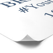 Elegant Dusty Blue Vrijgezellenfeest Photo Prop Li Poster (Hoek)