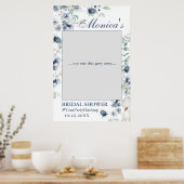 Elegant Dusty Blue Vrijgezellenfeest Photo Prop Li Poster (Keuken)