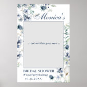 Elegant Dusty Blue Vrijgezellenfeest Photo Prop Li Poster (Voorkant)