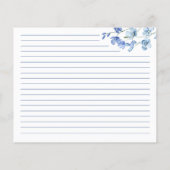 Elegant Dusty Blue Vrijgezellenfeest Recept Kaart (Achterkant)