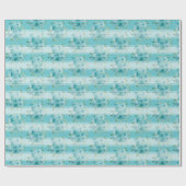 Elegant Dusty Blue Waterverf Field Flowers Cadeaupapier (Vlak)
