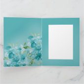 Elegant Dusty Blue Waterverf Field Flowers Kaart (Binnen)