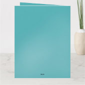 Elegant Dusty Blue Waterverf Field Flowers Kaart (Achterkant)