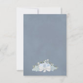 Elegant Dusty Blue Waterverf Floral Boho Wedding Save The Date (Achterkant)