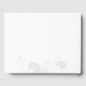 Elegant Dusty Blue Waterverf Floral Wedding Gastenboek (Achterkant)