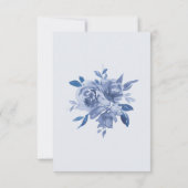 Elegant Dusty Blue Waterverf Floral Wedding Save The Date (Achterkant)