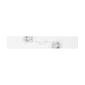 Elegant Dusty Blue Waterverf Floral Wedding Uitnodigingen Wikkel (Vlak)