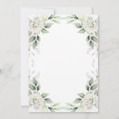 Elegant Dusty Blue Waterverf Greenery Wedding Kaart (Achterkant)