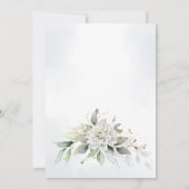 Elegant Dusty Blue Waterverf Greenery Wedding Kaart (Achterkant)
