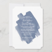Elegant Dusty Blue Waterverf Wedding Invitations Kaart (Voorkant)
