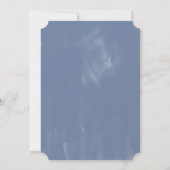Elegant Dusty Blue Waterverf Wedding Invitations Kaart (Achterkant)