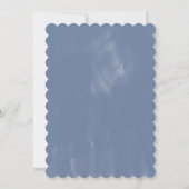 Elegant Dusty Blue Waterverf Wedding Invitations Kaart (Achterkant)