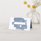 Elegant Dusty Blue Waterverf Wedding Place Card Plaatskaartje (Voorkant)