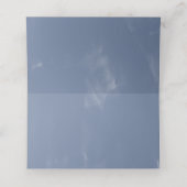 Elegant Dusty Blue Waterverf Wedding Place Card Plaatskaartje (Binnenkant ongevouwen)