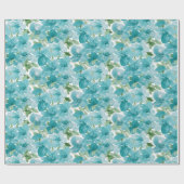 Elegant Dusty Blue Waterverf Wildflower Cadeaupapier (Vlak)