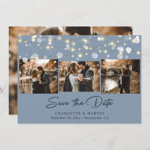Elegant Dusty Blue Wedding 4 Foto slaat de datum o Save The Date