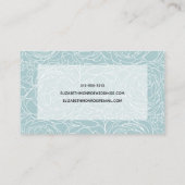 Elegant Dusty Blue Wedding Event Planner Visitekaartje (Achterkant)