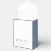 Elegant Dusty Blue Wedding Favor Box Bedankdoosjes (Geopend)