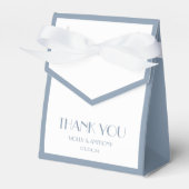Elegant Dusty Blue Wedding Favor Box Bedankdoosjes (Voorkant Zijde)