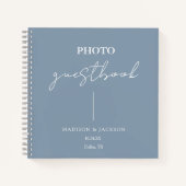 Elegant Dusty Blue Wedding Guestbook Notitieboek (Voorkant)
