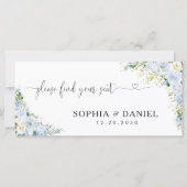 Elegant Dusty Blue Wedding Head Table Sign (Voorkant)