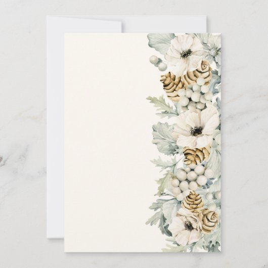 Elegant Dusty Blue Wedding Invitation Kaart (Achterkant)