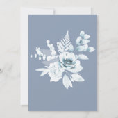 Elegant Dusty Blue Wedding Invitation Kaart (Achterkant)