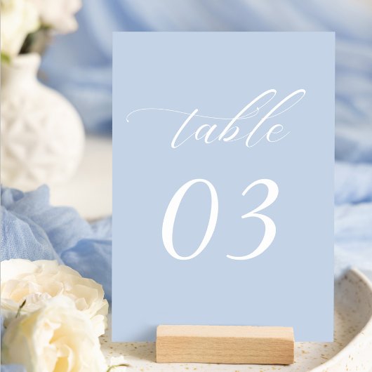 Elegant Dusty Blue Wedding Kaart