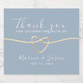 Elegant Dusty Blue Wedding Likeurfles Etiket (Enkel label)