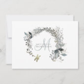 Elegant Dusty Blue Wedding Monogram Notitiekaartje (Voorkant)