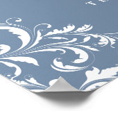 Elegant Dusty Blue Wedding Photo Guest Book Sign Poster (Hoek)