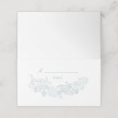 Elegant Dusty Blue Wedding Plaatskaartje (Buitenkant ongevouwen)