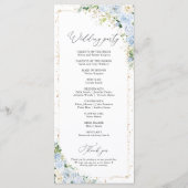 Elegant Dusty Blue Wedding Program Programmakaart (Achterkant)