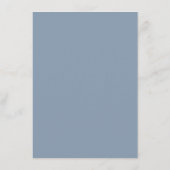 Elegant Dusty Blue Wedding Reception Chic Borders Informatiekaartje (Achterkant)