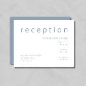 Elegant Dusty Blue Wedding Reception Informatiekaartje