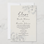 Elegant Dusty Blue Wedding Reception Kaart (Voorkant)