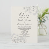 Elegant Dusty Blue Wedding Reception Kaart (Staand voorkant)