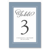 Elegant Dusty Blue Wedding Reception Kaart (Voorkant)