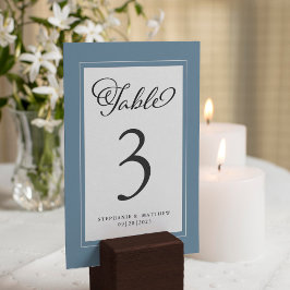 Elegant Dusty Blue Wedding Reception Kaart