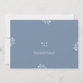 Elegant Dusty Blue Wedding Rehearsal Dinner Kaart (Achterkant)