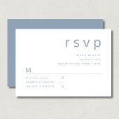 Elegant Dusty Blue Wedding RSVP Kaartje