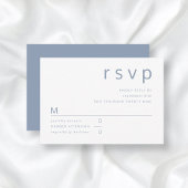 Elegant Dusty Blue Wedding RSVP Kaartje