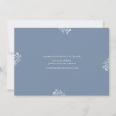 Elegant Dusty Blue Wedding Save the Date Cards (Achterkant)
