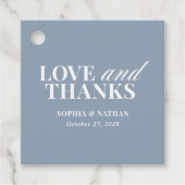 Elegant Dusty Blue | Wedding Thank You Bedankjes Labels (Voorkant)