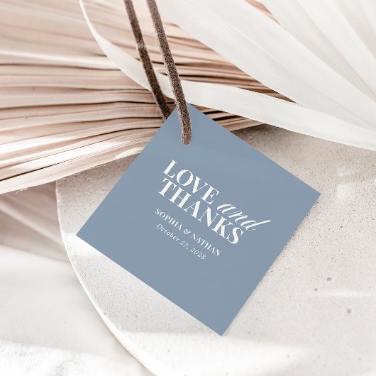 Elegant Dusty Blue | Wedding Thank You Bedankjes Labels