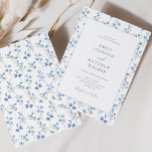 Elegant Dusty Blue Wildflower bruiloft Kaart<br><div class="desc">Je hebt nooit elegantie gezien zoals dit: onze Elegant Dusty Blue Wildflower bruiloft uitnodiging. Geïnspireerd door de delicate schoonheid van wilde bloemen dansen in de wind, deze uitnodiging legt de essentie van romance en verfijning. De zachte, stoffige blauwe tint zet de toon voor een tijdloos feest, terwijl het ingewikkelde wildflower-ontwerp...</div>