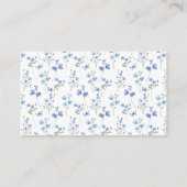 Elegant Dusty Blue Wildflower Geen Wrap Informatiekaartje (Achterkant)