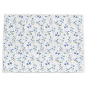 Elegant Dusty Blue Wildflower Groot Cadeauzakje (Voorkant)